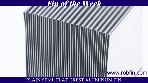 plain semi flat crest aluminum fin for heat transfer