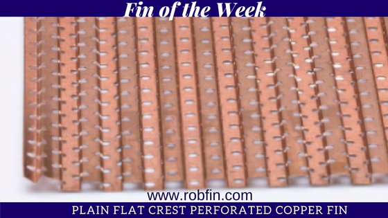 Plain Flat Crest Perforated Copper Fin for Heat Transfer