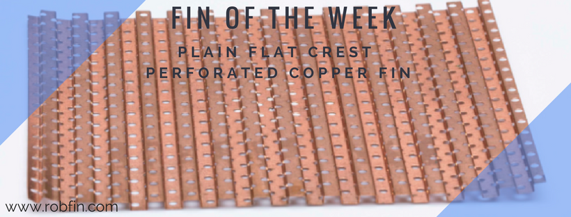 Plain Flat Crest Perforated Copper Fin for Heat Transfer